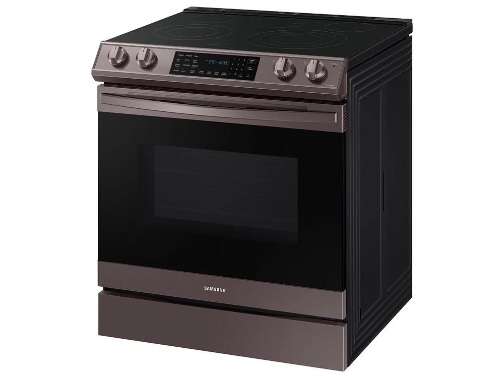 NE63T8511ST/AA | 6.3 cu. ft. Smart Slide-in Electric Range with Air Fry & Wi-Fi in Tuscan Stainless Steel | Samsung Business US