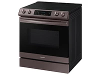 NE63T8511ST/AA | 6.3 cu. ft. Smart Slide-in Electric Range with Air Fry & Wi-Fi in Tuscan Stainless Steel | Samsung Business US