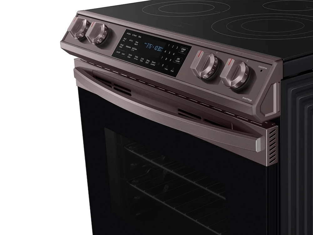 NE63T8511ST/AA | 6.3 cu. ft. Smart Slide-in Electric Range with Air Fry & Wi-Fi in Tuscan Stainless Steel | Samsung Business US