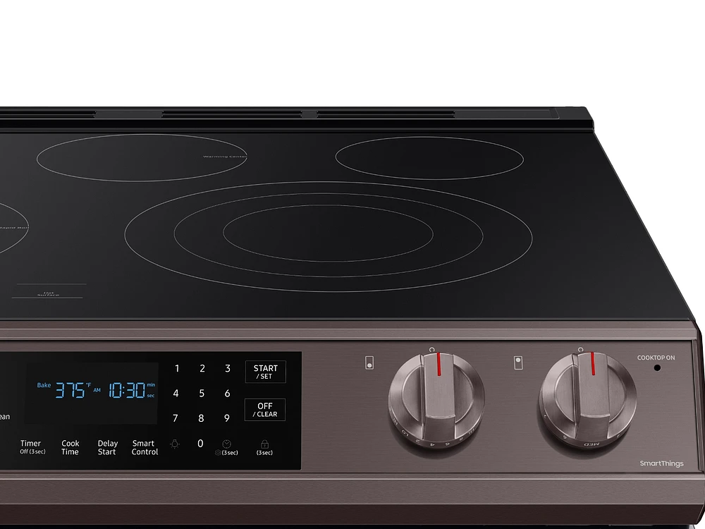 NE63T8511ST/AA | 6.3 cu. ft. Smart Slide-in Electric Range with Air Fry & Wi-Fi in Tuscan Stainless Steel | Samsung Business US