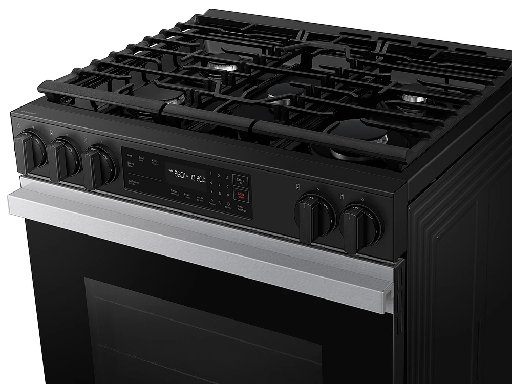 Bespoke Smart Slide-in Gas Range 6.0 cu. ft. in Stainless Steel with Precision Knobs | Samsung US