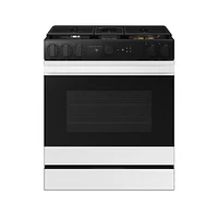 Samsung Bespoke Smart Slide-in Gas Range 6.0 cu. ft. in White Glass with Air Sous Vide & Air Fry | Samsung Business US