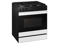 Samsung Bespoke Smart Slide-in Gas Range 6.0 cu. ft. in White Glass with Air Sous Vide & Air Fry | Samsung Business US