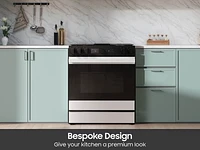 Bespoke 6.0 cu. ft. Smart Slide-In Gas Range with Smart Oven Camera & Illuminated Precision Knobs in White Glass Ranges - NSG6DB870012AA | Samsung US