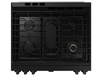 Bespoke 6.0 cu. ft. Smart Slide-In Gas Range with Smart Oven Camera & Illuminated Precision Knobs in White Glass Ranges - NSG6DB870012AA | Samsung US