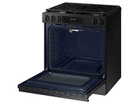 Bespoke Smart Slide-in Gas Range 6.0 cu. ft. in Matte Black Steel with Precision Knobs | Samsung US