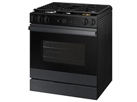 Bespoke Smart Slide-in Gas Range 6.0 cu. ft. in Matte Black Steel with Air Sous Vide & Air Fry | Samsung US