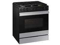 Bespoke Smart Slide-in Gas Range 6.0 cu. ft. in Stainless Steel with Air Sous Vide & Air Fry | Samsung US