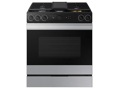 Bespoke 6.0 cu. ft. Smart Slide-In Gas Range with Smart Oven Camera & Illuminated Precision Knobs in Stainless Steel Ranges - NSG6DG8700SRAA | Samsung US