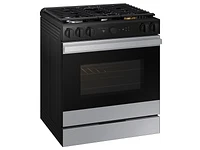 Bespoke 6.0 cu. ft. Smart Slide-In Gas Range with Smart Oven Camera & Illuminated Precision Knobs in Stainless Steel Ranges - NSG6DG8700SRAA | Samsung US