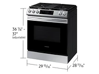 Slide-in Gas Range 6.0 cu. ft. with Convection Oven & Air Fry in Stainless Steel | Samsung US