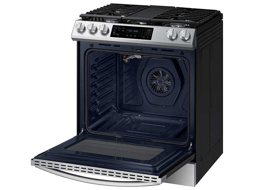 Slide-in Gas Range 6.0 cu. ft. with Convection Oven & Air Fry in Stainless Steel | Samsung US