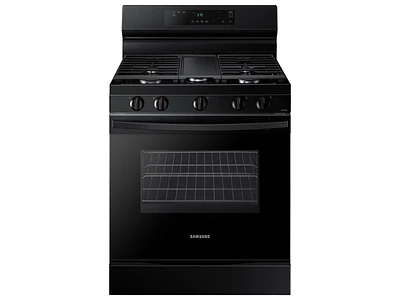 NX60A6111SB/AA | 6.0 cu. ft. Smart Freestanding Gas Range with Integrated Griddle in Black | Samsung Business US