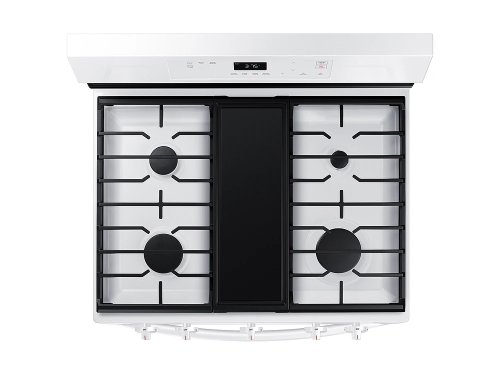 6.0 cu. ft. Smart Freestanding Gas Range with Integrated Griddle in White - NX60A6111SW/AA | Samsung US