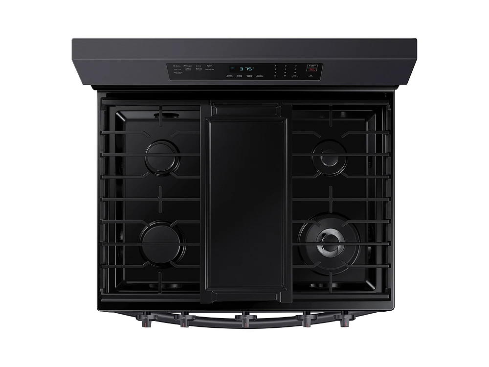 NX60A6511SG/AA | 6.0 cu. ft. Smart Freestanding Gas Range with No-Preheat Air Fry & Convection in Black Stainless Steel | Samsung Business US