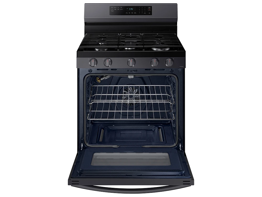 NX60A6511SG/AA | 6.0 cu. ft. Smart Freestanding Gas Range with No-Preheat Air Fry & Convection in Black Stainless Steel | Samsung Business US