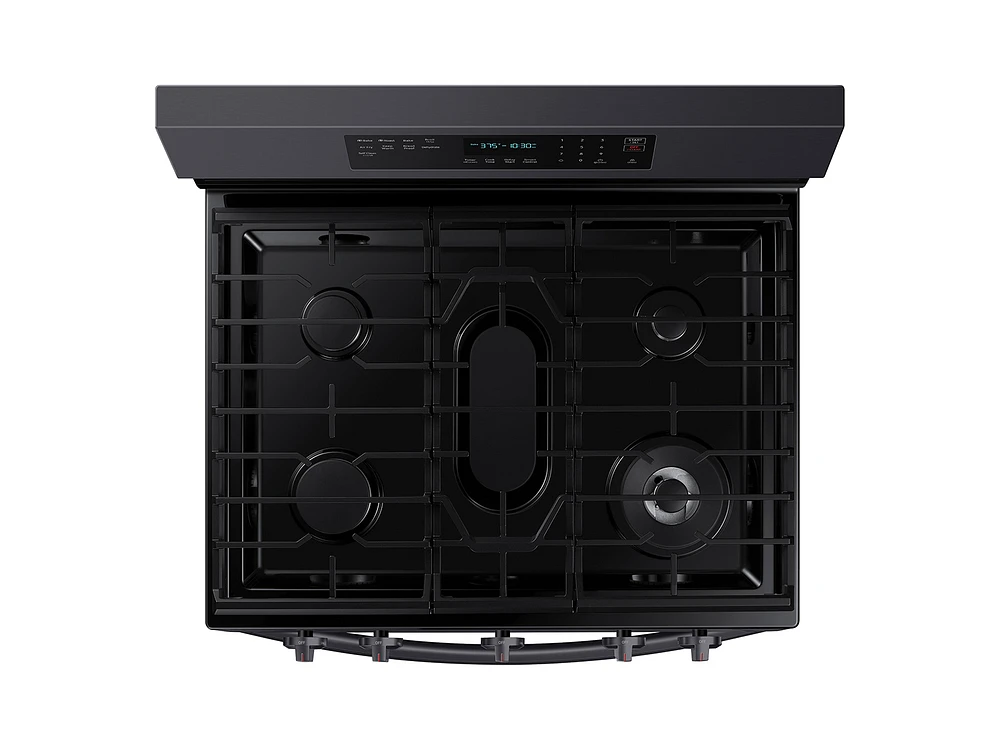 NX60A6711SG/AA | 6.0 cu. ft. Smart Freestanding Gas Range with No-Preheat Air Fry and Convection+ in Black Stainless Steel | Samsung Business US