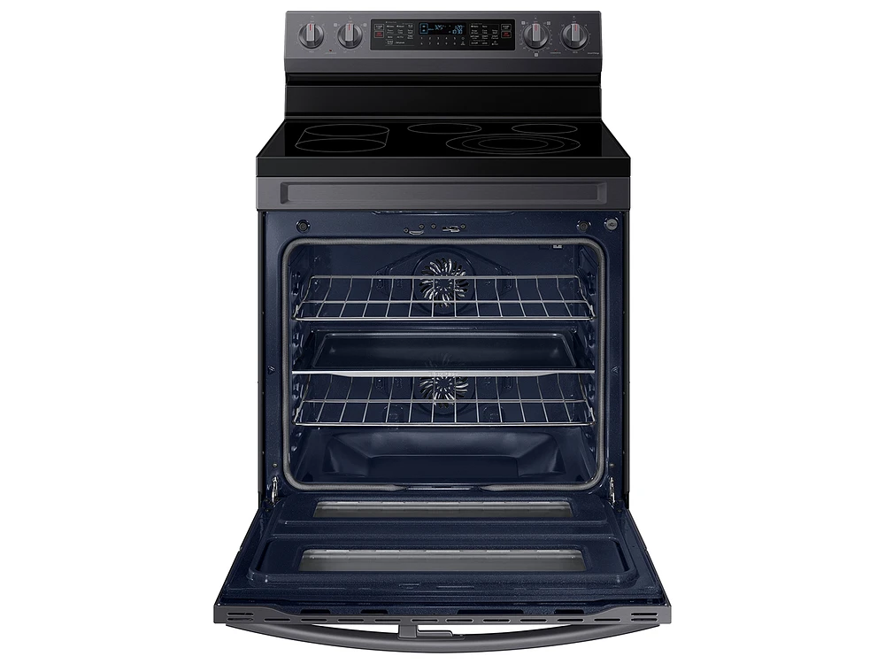 NE63A6751SG/AA | 6.3 cu. ft. Smart Freestanding Electric Range with Flex Duo™, No-Preheat Air Fry & Griddle in Black Stainless Steel | Samsung Business US