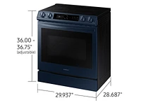 NE63A8711QN/AA | Bespoke Smart Slide-in Electric Range 6.3 cu. ft. with Smart Dial & Air Fry in Navy Steel | Samsung Business US