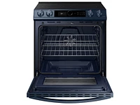 NE63A8711QN/AA | Bespoke Smart Slide-in Electric Range 6.3 cu. ft. with Smart Dial & Air Fry in Navy Steel | Samsung Business US