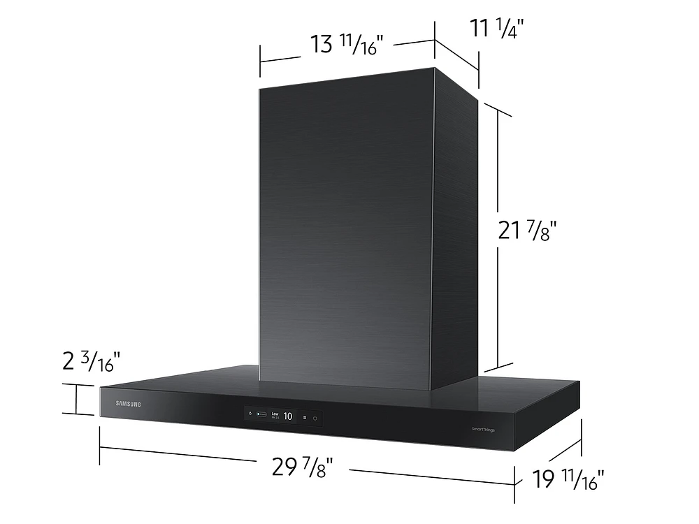 Bespoke Wall Mount Range Hood 30" in Clean Deep Charcoal | Samsung US