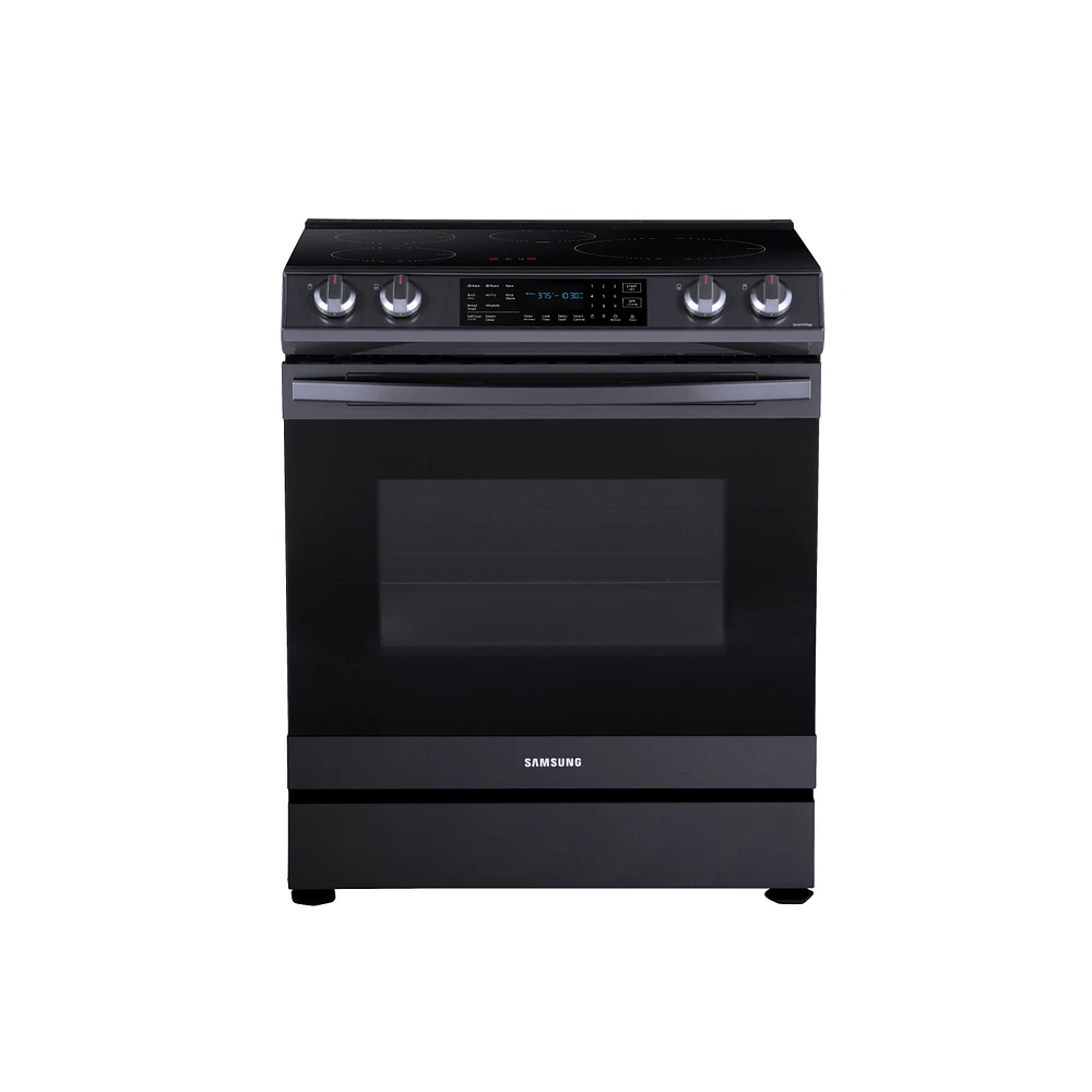 NE63B8611SG/AA | 6.3 cu. ft. Smart Instant Heat Induction Slide-in Range with Air Fry & Convection+ in Black Stainless Steel | Samsung Business US