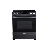 NE63B8611SG/AA | 6.3 cu. ft. Smart Instant Heat Induction Slide-in Range with Air Fry & Convection+ in Black Stainless Steel | Samsung Business US