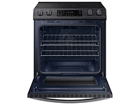 NE63B8611SG/AA | 6.3 cu. ft. Smart Instant Heat Induction Slide-in Range with Air Fry & Convection+ in Black Stainless Steel | Samsung Business US