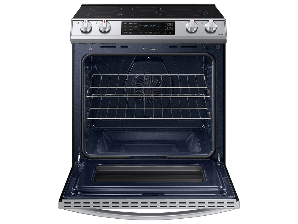 NE63B8611SS/AA | 6.3 cu. ft. Smart Instant Heat Induction Slide-in Range with Air Fry & Convection+ in Stainless Steel | Samsung Business US