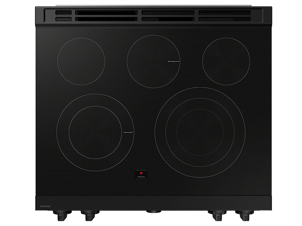 Bespoke Smart Slide-in Electric Range 6.3 cu. ft. in Matte Black Steel with Air Sous Vide & Air Fry | Samsung US