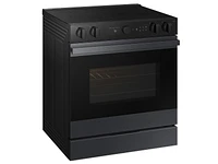 Bespoke Smart Slide-in Electric Range 6.3 cu. ft. in Matte Black Steel with Air Sous Vide & Air Fry | Samsung US