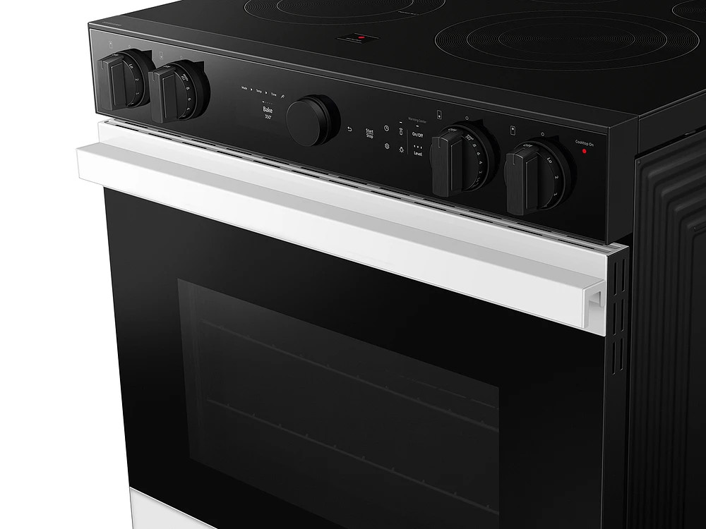 Bespoke Smart Slide-in Electric Range 6.3 cu. ft. in White Glass with Air Sous Vide & Air Fry | Samsung US