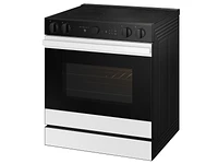 Bespoke Smart Slide-in Electric Range 6.3 cu. ft. in White Glass with Air Sous Vide & Air Fry | Samsung US