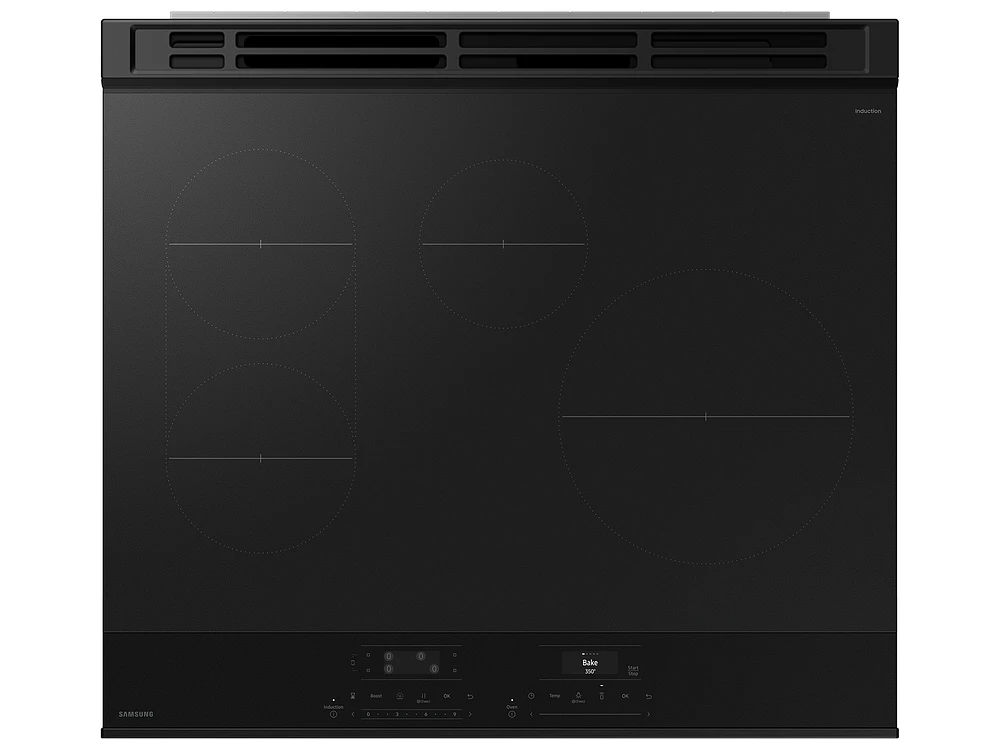 Bespoke Smart Slide-In Induction Range 6.3 cu. ft. in Stainless Steel with Anti-Scratch Glass Cooktop & Air Fry | Samsung US