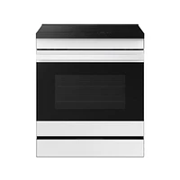 Bespoke Smart Slide-In Induction Range 6.3 cu. ft. in White Glass with Ambient Edge Lighting™ & Air Sous Vide | Samsung Business US