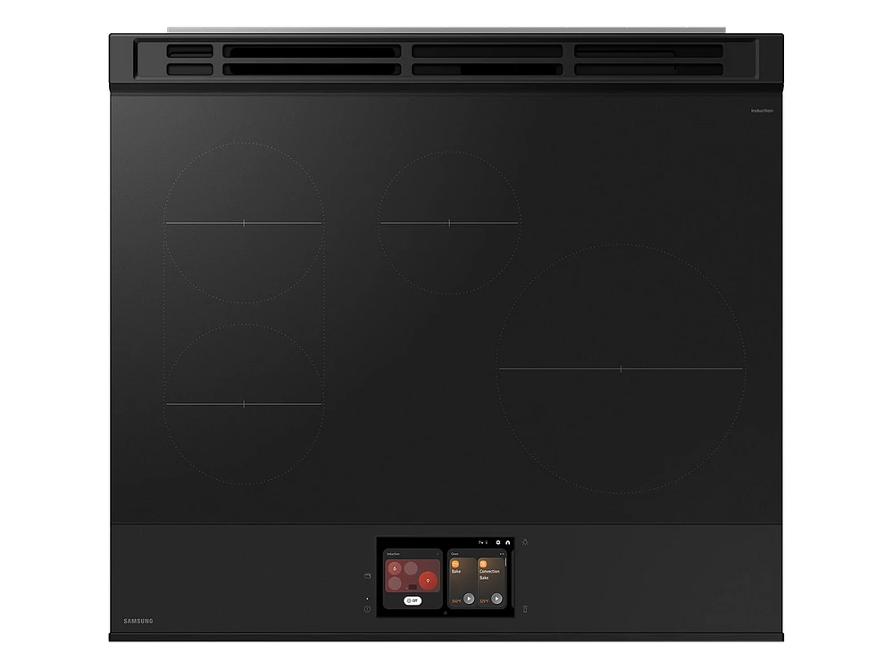 Bespoke 6.3 cu. ft. Smart Slide-In Induction Range with AI Home & Smart Oven Camera in Stainless Steel | Samsung US