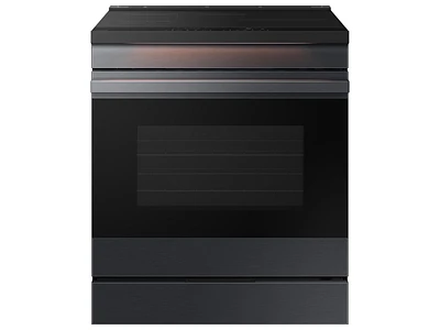 Bespoke Smart Slide-In Induction Range 6.3 cu. ft. in Matte Black Steel with Ambient Edge Lighting™ & Air Sous Vide | Samsung US