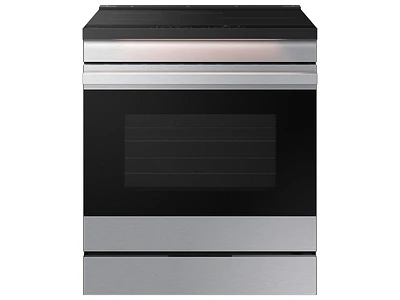 Bespoke Smart Slide-In Induction Range 6.3 cu. ft. in Stainless Steel with Ambient Edge Lighting™ & Air Sous Vide | Samsung US