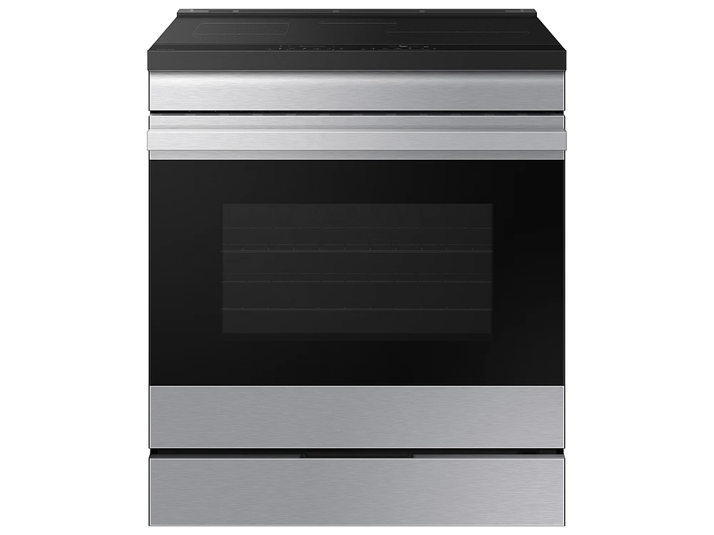 Bespoke Smart Slide-In Induction Range 6.3 cu. ft. in Stainless Steel with Ambient Edge Lighting™ & Air Sous Vide | Samsung US