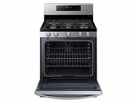 5.8 cu. ft. Gas Range with True Convection in Stainless Steel Range - NX58H5650WS/AA | Samsung US