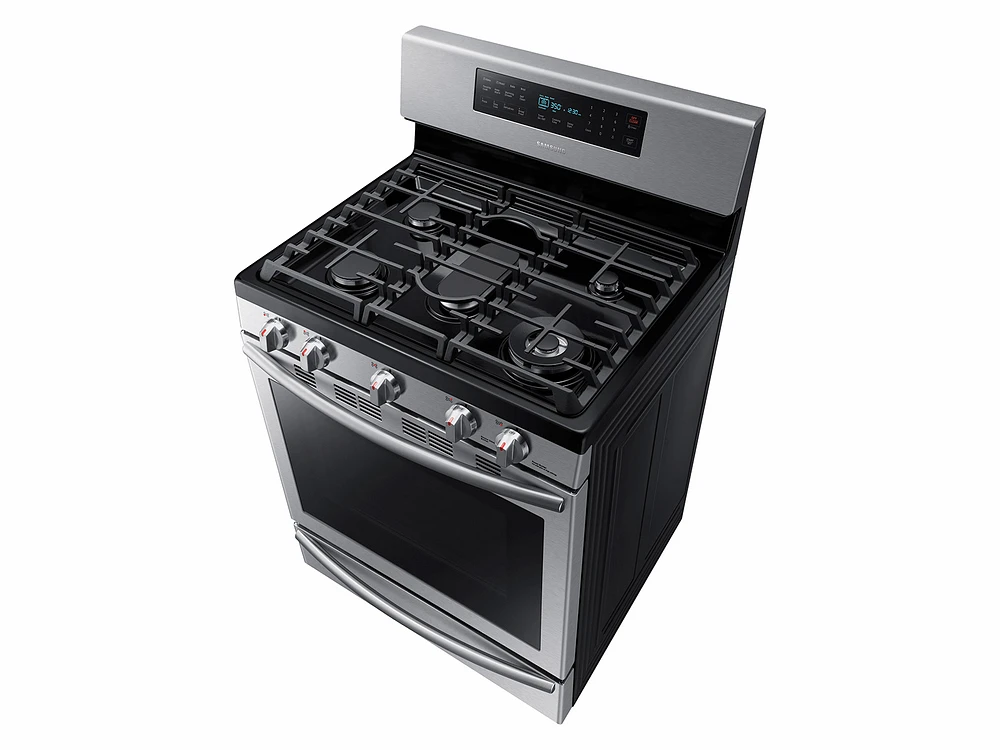 5.8 cu. ft. Gas Range with True Convection in Stainless Steel Range - NX58H5650WS/AA | Samsung US