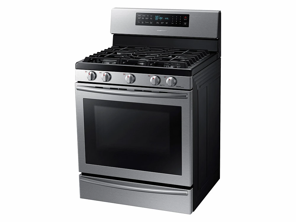 5.8 cu. ft. Gas Range with True Convection in Stainless Steel Range - NX58H5650WS/AA | Samsung US