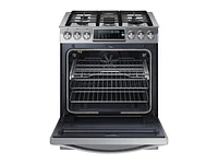 5.8 cu. ft. Slide-in Gas Chef Collection Range with True Convection Ranges - NX58H9950WS/AA | Samsung US