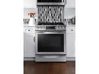 5.8 cu. ft. Slide-in Gas Chef Collection Range with True Convection Ranges - NX58H9950WS/AA | Samsung US