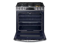 5.8 cu. ft. Slide-In Gas Range with Flex Duo™ & Dual Door in Black Stainless Steel Range - NX58K9850SG/AA | Samsung US