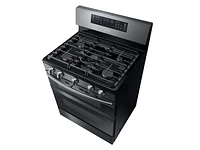 NX58M6850SG/AA | 5.8 cu ft. Smart Freestanding Gas Range with Flex Duo™ & Dual Door in Black Stainless Steel | Samsung Business US