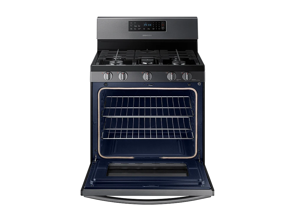 5.8 cu. ft. Freestanding Gas Range with Convection in Black Stainless Steel Range - NX58R4311SG/AA | Samsung US