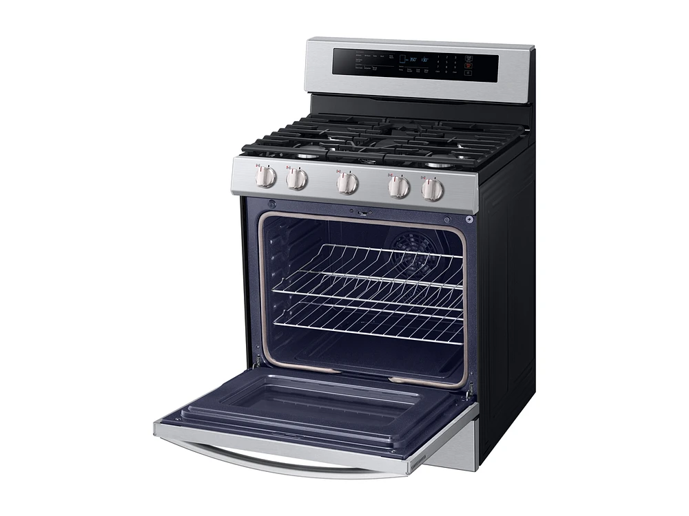 5.8 cu. ft. Freestanding Gas Range with True Convection in Stainless Steel Range - NX58R6631SS/AA | Samsung US