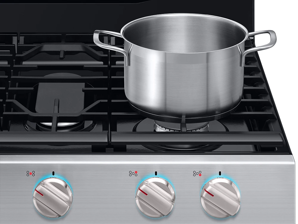 5.8 cu. ft. Freestanding Gas Range with True Convection in Stainless Steel Range - NX58R6631SS/AA | Samsung US