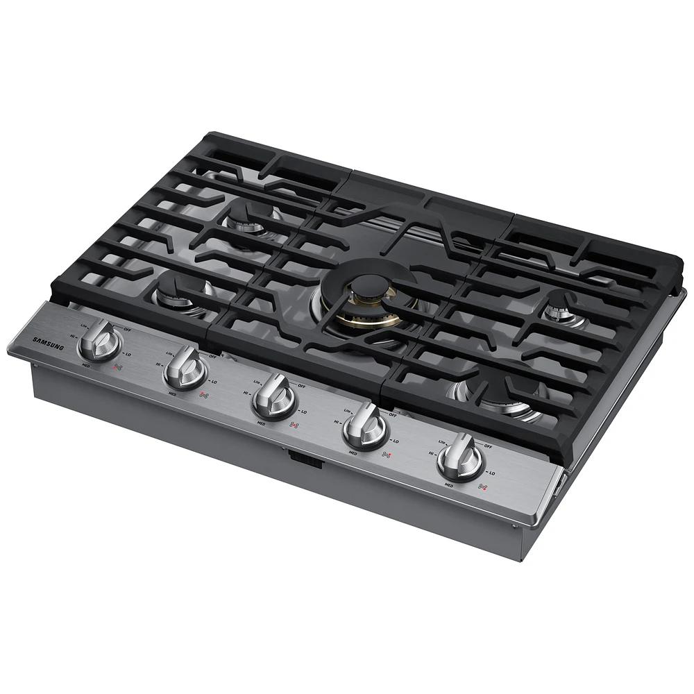 NA30N7755TS/AA | 30" Smart Gas Cooktop with 22K BTU Dual Power Burner in Stainless Steel | Samsung Business US